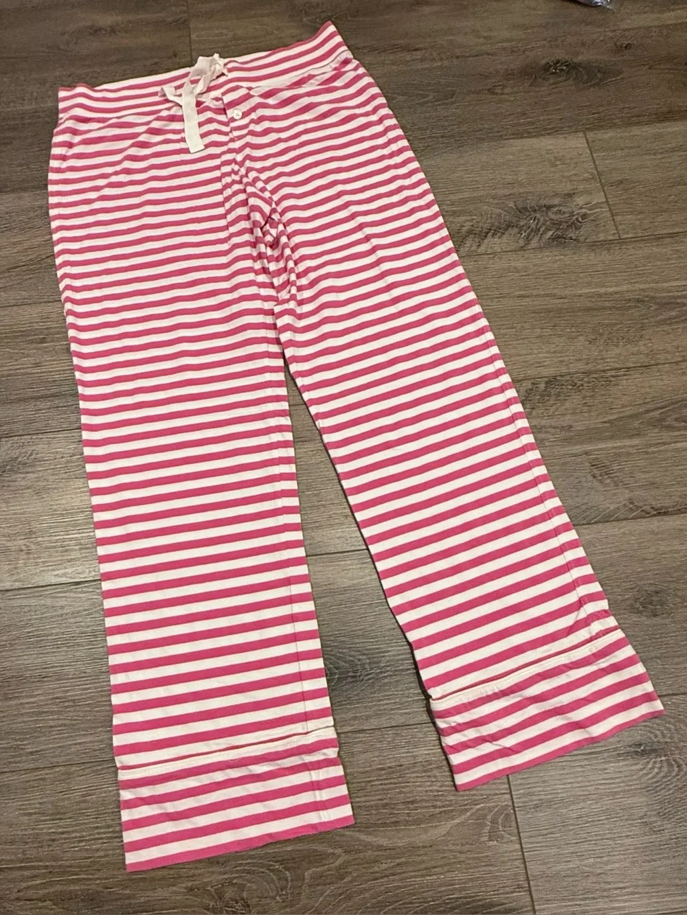 J. Crew Pink and White Striped Women’s Pajama Set